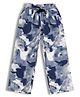 CHILINS Knit Abstract Printed Pants - Blue