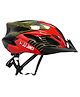 JJ JONEX Professional Adjustable Cycling & Skating Helmet with Detachable Visor | Lightweight Mountain Bike Helmet with Padded Interior (Black/Red) Medium