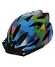 JJ JONEX Professional Adjustable Cycling & Skating Helmet with Detachable Visor | Lightweight Mountain Bike Helmet with Padded Interior ( Multicolor Neon ) Small