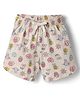 CUCUMBER Sinker Knit Above Knee Length Tropical Theme & Floral Printed Shorts - Multicolor
