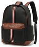 Fur Jaden Vegan Leather Stylish 15.6 Inch 5 Compartment Laptop Backpack Travel Weekender Bag For Unisex - Black