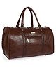 Fur Jaden Brown Textured Leatherette Stylish & Spacious Weekender Duffle Bag for Travel for Men & Women - Brown