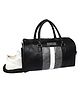 Fur Jaden Weekender Travel Duffle Bag with Separate Shoe/Laundry Compartment for Men & Women Made of Vegan Leather - Black