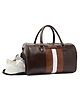 Fur Jaden Weekender Travel Duffle Bag with Separate Shoe/Laundry Compartment for Men & Women Made of Vegan Leather Brown