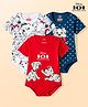 Babyhug Disney Interlock Knit Half Sleeves Onesies With 101 Dalmatian Graphic Pack of 3 - Multicolor