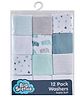 Big Softies Cotton Terry Washer Super Soft Pack of 12 L 23 x B 23 cm - Multicolor
