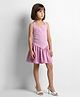 Taffykids Knit Sleeveless Textured Drop Waist Dress - Purple