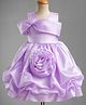 Mark & Mia Woven Sleeveless Party Frock With Floral Applique - Lavender