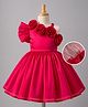 Mark & Mia Woven Sleeveless Party Frock With Corsage - Red