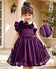 Mark & Mia Woven Sleeveless Party Frock With Corsage - Purple