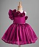Mark & Mia Woven Sleeveless Party Frock With Corsage - Purple