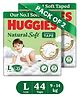 Huggies Natural Soft Premium Taped Diapers Large (L) 22 Pieces - Pack Of 2