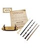 FUSKED Harry Potter 5 Magic Wands Combo with Wood Stand - Harry Potter Gifts for Potterheads - 25L Plastic for 10+ Years - 1 Piece