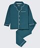 Nite Flite Cotton Knit Full Sleeves  Solid Night Suit - Multi Colour