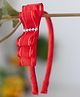Ribbon Candy Bow Applique Detailed Hair Band - Red & Gold