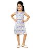 Funshine Knitted Knit Sleeveless Floral Printed Dress - White