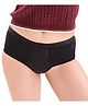 Mahina Teen Cotton Solid Reusable & Leak Proof Mid Waist Period Panty With Super Heavy Flow - Black