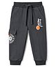 Babyhug Cotton Terry Knit Full Length Text Printed Lounge Pant - Charcoal  Grey