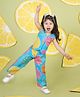 Titrit Cotton Woven Sleeveless Bandhani Printed Coordinating Top & Pant Set - Blue