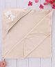 Simply Terry Knit Towel With Bear Print L 80 x B 80 cm - Beige