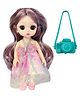 FunBlast Height 15 cm Realistic Cute Doll with Long Hair, Beautiful Dress and a Small Camera Toy for Kids - Pink
