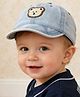Ziory Teddy Bear Applique Detailed Cap - Light Blue - Circumference - 46 - 50cms