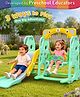 Intelliskills 3-in-1 Adventure Fun Swing, Slide & Basketball Hoop Playset | Indoor & Outdoor Activity Playset for Kids | Encourages Active Play, Balance & Coordination | Supports Climbing, Swinging