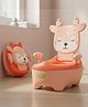 Baybee Potty Seat for Kids with Anti-Skid Base, Removable Drawer & Foldable Design for Boys & Girls - Orange