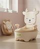Baybee Potty Seat for Kids with Anti-Skid Base, Removable Drawer & Foldable Design for Boys & Girls - Beige