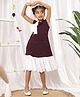 NEUDIS Knit Sleeveless Pearl  Embellished Bow Applique Detailed Dress - Wine