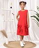 NEUDIS Knit Sleeveless Sequin Embellished Bow Applique Detailed Dress - Red