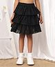 NEUDIS Cotton Woven Schiffli Embroidered Layered Skirt - Black