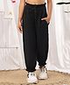 NEUDIS Pure Cotton Woven Solid Joggers - Black
