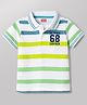 Babyhug Cotton Knit Polo T-Shirt Striped with Graphics Multi Color 5-6 Years