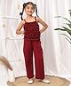 NEUDIS Knit Sleeveless Sequin Embellished Top & Trouser Set - Wine