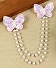 Asthetika Butterfly Applique & Pearls Detailed Hair Clip - Pink