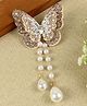 Asthetika Butterfly Applique & Pearls Detailed Hair Clip - Gold