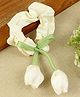 Asthetika Floral Tassels Detailed Scrunchie - White
