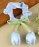 Asthetika Floral Tassels Detailed Scrunchie - Blue