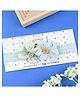 Asthetika Checked Floral Applique Detailed Headband - Blue