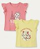 Nautinati Cotton Knit Pack Of 2 Aristocats Featuring Half Sleeves Marie Printed Tops - Pink