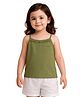 Kidbea Bamboo Knit Sleeveless Solid Camisole - Olive Green