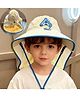 Babymoon Woven Animal Applique Detailed Bucket Cap With Whistle - Yellow - Circumference 52 - 54 Cm