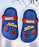Yellow Bee Marvel Featuring Spider Man Applique Detailed Perforated Slingback Clogs - Blue