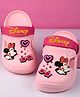 Yellow Bee Disney Mickey Mouse & Friends Featuring Minnie Mouse & Heart Applique Detailed Perforated Slingback Clogs - Pink