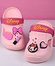 Yellow Bee Disney Mickey Mouse & Friends Featuring Minnie Mouse & Heart Applique Detailed Perforated Slingback Clogs  - Pink