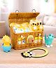 Little Surprise Box, Blessed Home cane basket Nuetral gender Newborn Hamper Giftbox set for Newborn Baby, 0-6 months 15 Pieces - Yellow