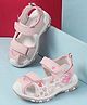 Cute Walk by Babyhug Velcro Closure Sandals with Heart Print - Pink