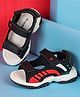 Cute Walk by Babyhug Velcro Closure Solid Sandals - Black