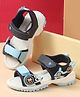Cute Walk by Babyhug Velcro Closure Sandal With Sports Theme Applique - Navy Blue